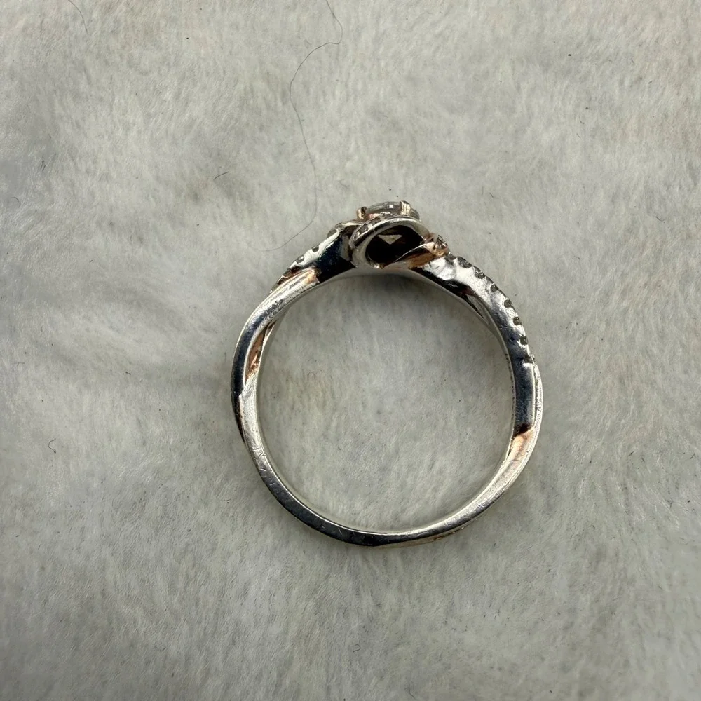 Vintage Sterling Silver Ring Cocktail Signed IBB Size 8.75